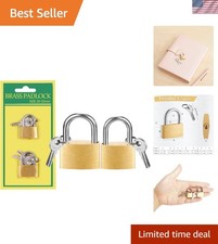 Durable Mini Brass Locks with Keys - Ideal for Jewelry Boxes & Toolboxes picture