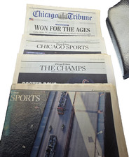 Lot of 4 Sections- Tribune---Chicago Cubs 2016 World Series Run Newspaper Bundle picture