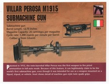 Villar Perosa M1915 Submachine Gun Atlas Classic Firearms Card picture