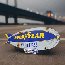 Vintage Goodyear Tires Porcelain Sign Michelin Firestone Bridgestone Gas Oil USA picture