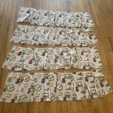 Set a 4 Vintage Rooster Country Farmhouse, Kitchen Curtain Valances picture