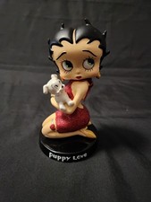 Betty Boop Puppy Love Figurine 20065 Westland Giftware Red Glitter Dress No Box  picture