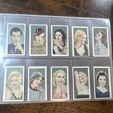 1934 GODFREY PHILIPS FILM FAVOURITES COMPLETE 1-50 CARD SET Beauties Sleeved picture