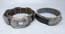 As Found Vintage Navajo Guild Sterling Silver Concho Belt with XTRA Buckle picture