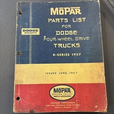 1957 MOPAR Parts List Dodge Four Wheel Drive Trucks Manual Book K-series Orig picture