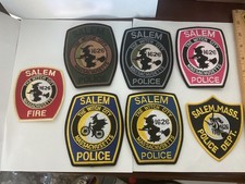 Salem Massachusetts Police,Fire Witch 7 Patches  collectable and new full size picture
