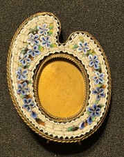 Antique Italian Micro Mosaic Miniature Picture Photo Frame Rare picture