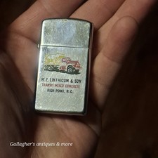 Vintage 1950s Zippo Slim Lighter Transit Mixed Concrete High Point NC  picture
