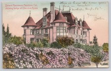 1907 Pasadena Durand Residence Cherokee Roses M. Rieder Postcard picture