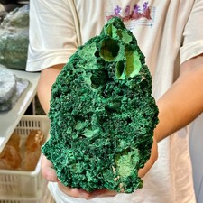4.87LB Large AAA Natural Green Malachite Quartz Crystal Gemstone Rough Specimen. picture