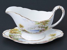 Paragon Cliffs of Dover Gravy Boat & Underplate, Bone China England c1957 *MINT* picture