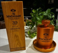 1st Ed Macallan Ice-Sphere Press & Macallan 30 Display Box picture