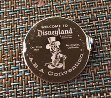 1956 Disneyland Rare Mickey Mouse Pinback Button A.B.A. Bankers Convention Pin picture