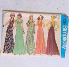 Vintage Simplicity 7229 Pattern Misses Halter Dress & Unlined Jacket New Uncut picture