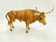 Vintage 1961 Breyer Molding Co USA Model #75 Red Sorrel Longhorn Bull Cow Figure picture