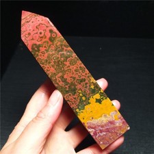 214G Natural Polished Orbicular Ocean Jasper Healing Crystal Gift QT147 picture