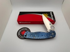 Spyderco Paramilitary 2 Folding Knife, Rare Titanium Custom Engraved Scales picture