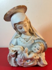 Vtg Lefton China Madonna And Child Jesus Hand Painted 6