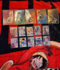 Round 1 x One Piece Promo Cards - Full Set of 10 English & Full set 5 key chain picture