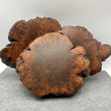 Japanese Natural Wood Kadai Bonsai Display Stand Slab Set of 3 Japan Vintage picture