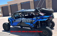 Can am Maverick X3 Max 4 seater custom graphics wrap kit 1900 Blue picture
