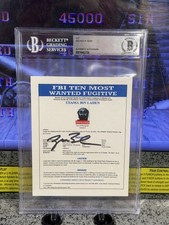 George W. Bush Signed Autographed 5x6 Osama Bin Laden FBI Most Wanted BAS Auto picture