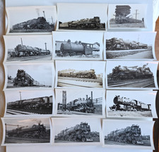 C. 1940s Chesapeake & Ohio Railroad Steam Locomotive Photo Lot Of 15 picture