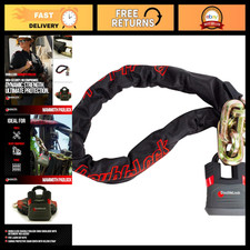Heavy Duty 3.5ft Chain & Padlock Bundle - 3X 1.75in Links for Equipment, Jobsite picture