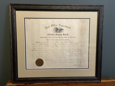 US Ohio Postmaster Appointment General Signed Document Charles E. Smith 1898 picture