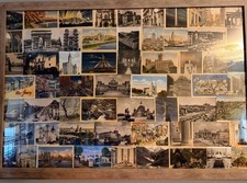Framed collage of vintage postcards postmarked 1941-1948 picture