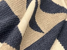 Stroheim Embroidered Geometric Uphol Fabric- Junipero Blue Ridge 1.90 yd 8316502 picture