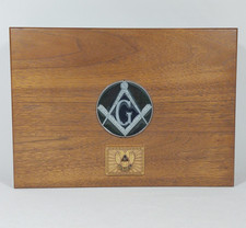 Large Lot Freemason Masonic Memorabilia Ring Medals Coins Clasps Pins + Box picture