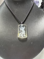 Genuine Natural  Premium Natural Clear Crystal Inner-Carved Phoenix Pendant 2 picture