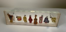 Vintage 2002 Dept 56 Tiny Trimmings Mini Glass Ornaments Musical Instruments NIB picture