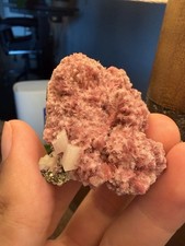 Rhodonite crystal With Pyrite - San Martin Mine, Ancash, Peru picture