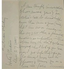 1885 Handwritten Letter Lilian Whiting | Hotel Vendôme Paris | Rare Poem & Auto picture