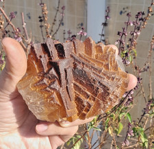 479g Natural Fluorite Gemstone with Iron Oxide And Dual-Sided Matrixes Specimen picture