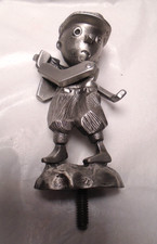 rare vintage golfer cubist style 1930's car hood ornament repro picture