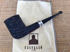 CASTELLO SEA ROCK BRIAR KK, 925 SILVER “STAND” BAND, BILLIARD PIPE, PFEIFE. picture
