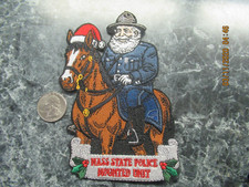 massachusetts state police mounted unit christmas patch for display only rare picture
