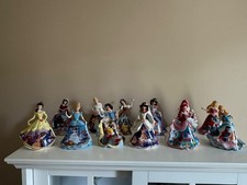 Bradford Exchange Disney Princess Heirloom Porcelain Bell Figurines Lot  of 12 picture
