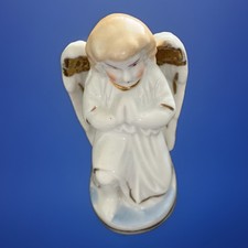 Angel Archangel Cherub Praying Porcelain w/NOTE 3.75”L x 2.25”W 1950s #997 VTG picture