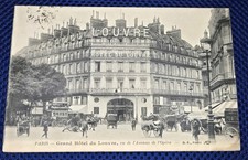 1910 Paris Grand Hotel du Louvre Postcard Berthaud Freres BF Transatlantic Mail picture
