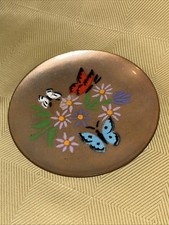 Vintage Annemarie Davidson Enamel on Copper Butterfly Plate 6