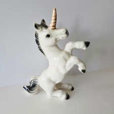 Vtg Goebel Unicorn on Haunches Porcelain Figurine Made in Germany 5in picture