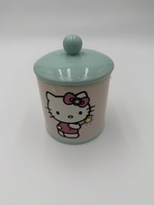 NEW Sanrio Hello Kitty Magic Wand Canister Cookie Jar Pale Pink Blue Lid Taped picture