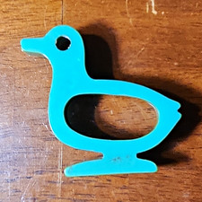 Vintage Blue Bakelite Napkin Ring Duck Shaped. 12.6mm Thick picture