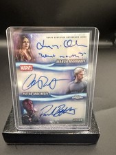 2025 Topps Chrome Marvel Triple Auto Maximoff Pietro Black /10 SSP picture