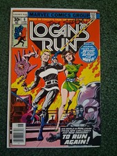LOGAN'S RUN #6 SIGNED By TOM SUTTON 1st THANOS STORY NM+ Marvel Comics RARE SIG picture