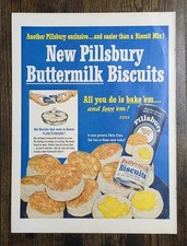 1954 Pillsbury Buttermilk Biscuits Vintage Print Ad Bake 'Em And Love 'Em 10x14 picture